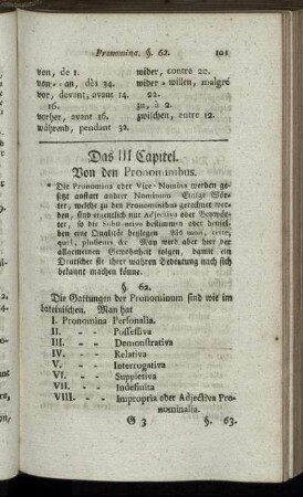 Das III. Capitel. Von den Pronominibus.