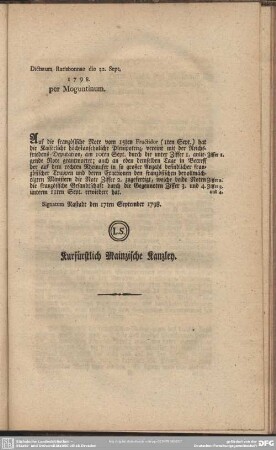 [32ter d.d. 17. ej. mit 4 Beilagen. dikt. den 22 ej.]