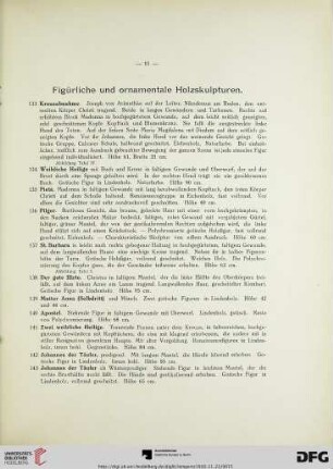 [Figürliche und ornamentale Holzskulpturen, Arbeiten in Marmor, Speckstein, Elfenbein, Wachs, Horn etc., etc.] (Nr. 133-791)