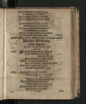 Vierdter Handlung.