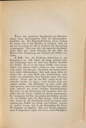 Über den Echinococcus der Muskeln ...