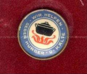 WHW-Abzeichen, "Wir helfen gegen Hunger und Kälte", Reichsstraßensammlung vom Oktober 1933
