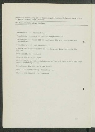 09: Wahlpflichtlehrgänge (Ausbau)