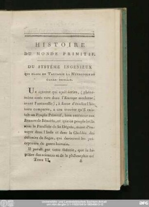Du Système Ingenieux Qui Place En Tartarie La Métropole Du Genre-Humain.