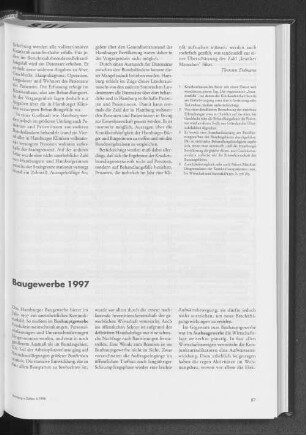 Baugewerbe 1997