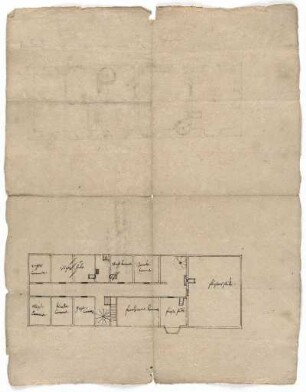 Breitenau, ehem. Kloster, Herrenhaus, Grundriss von Erdgeschoss und Obergeschoss (recto und verso)