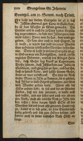 1010-1018, Evangel. am 21. Sonnt. nach Trinit.