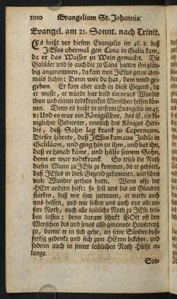 1010-1018, Evangel. am 21. Sonnt. nach Trinit.