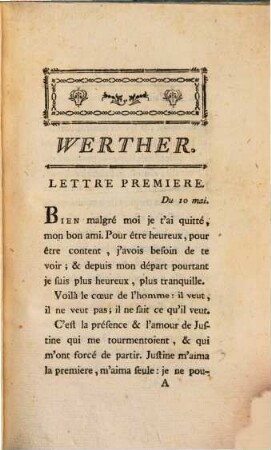 Le nouveau Werther