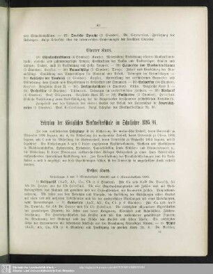 Lehrplan der Königlichen Werkmeisterschule