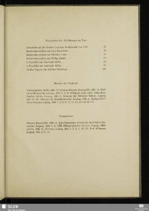 Verzeichnis der Abbildungen im Text - Besitzer der Originale - Fotonachweis