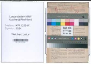 Entnazifizierung Julius Weichert , geb. 14.01.1899 (Finanzbeamter)