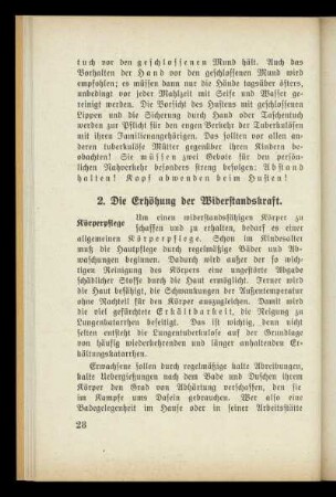 2. Die Erhöhung der Widerstandskraft