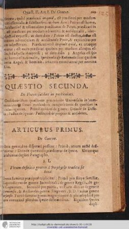 QUAESTIO SECUNDA.