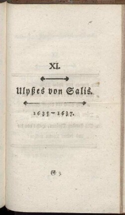 XI. Ulyßes von Salis.