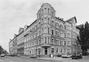 Chemnitz-Sonnenberg. Wohn- und Geschäftshäuser, Zietenstraße 46 und 44/Ecke Pestalozzistraße 17 (um 1900). Eckansicht