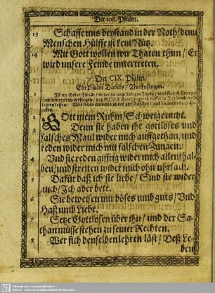 Der CIX. Psalm
