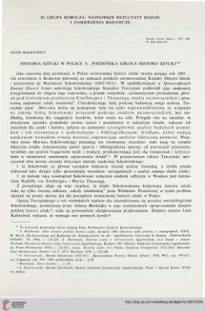 16: Historia sztuki w Polsce a "wiedeńska szkoła historii sztuki"