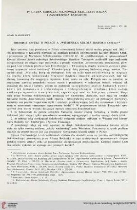 16: Historia sztuki w Polsce a "wiedeńska szkoła historii sztuki"