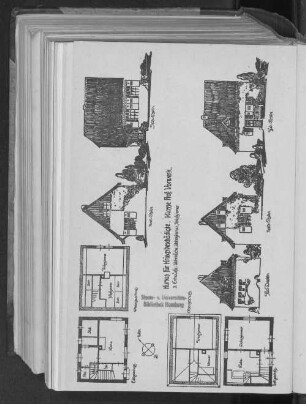 Kursus für Kriegsbeschädigte. Klasse Prof. Vorwerk. 2. Entwürfe: Wohnküche, Wohnzimmer, Schlafzimmer.
