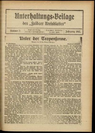 Ausgabe vom Sonntag, den 14. Januar 1917.