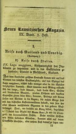 Reise nach Mailand und Venedig : (Fortsetzung)