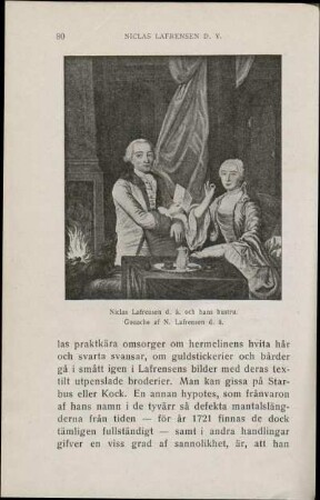 Niclas Lafrensen d. ä. och hans hustru. Gouache af N. Lafrensen d. ä.
