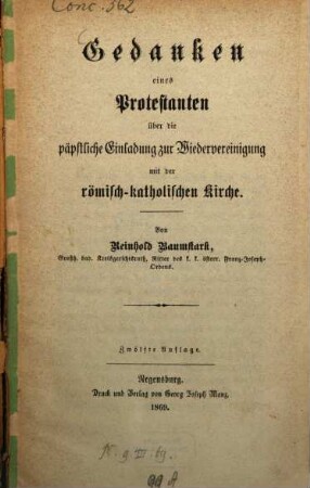 Gedanken eines Protestanten über die päpstliche Einladung zur Wiedervereinigung mit der römisch-katholischen Kirche
