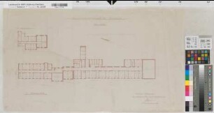 Arnsberg (Arnsberg) Regierungsgebäude Grundriß 3. Obergeschoß 1946 1 : 200 42 x 83 Pause