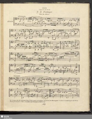 XXIX. J.J. Froberger, Suite für Klavier