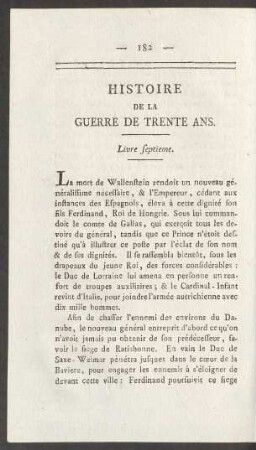 Histoire De La Guerre De Trente Ans. Livre septieme.