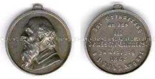 Deutschland, Sachsen, tragbare Medaille auf das Turnfest Leipzig 1863
