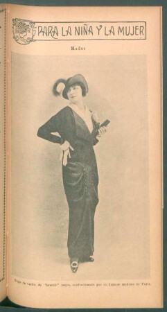 Modas - Traje de tarde, de "broche" negro [...] - [Fotografía]