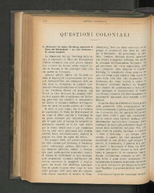 Questioni Coloniali.