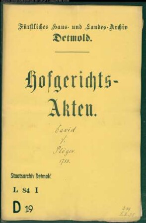 David, Abraham in Heiden gegen Plöger zu Dehlentrup - Schuldforderung