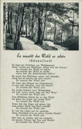 Es rauscht der Wald so schön (Bänkellied)