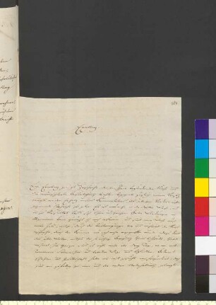 Brief von Riemer, Friedrich Wilhelm an Goethe, Johann Wolfgang von