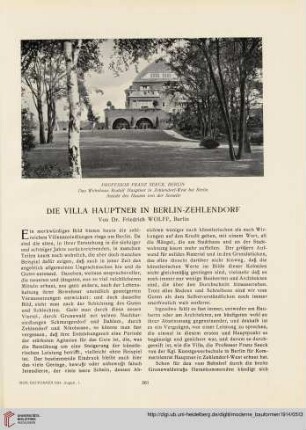Die Villa Hauptner in Berlin-Zehlendorf