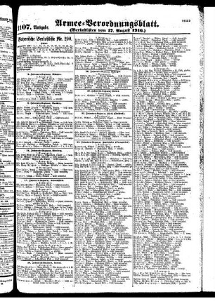 1107.Ausgabe. Donnerstag, 17. August 1916