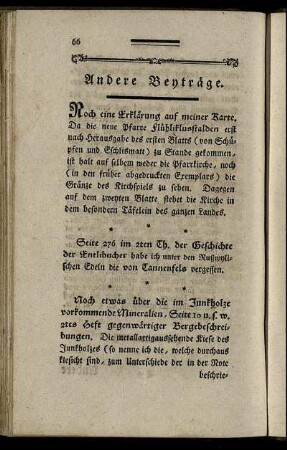 Andere Beyträge.