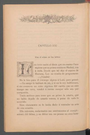 Capítulo XXI - Con el alma en los labios