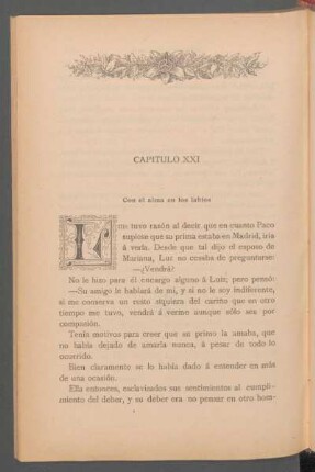 Capítulo XXI - Con el alma en los labios