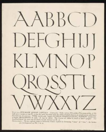 Plate 9. Pen-made Roman Capitals