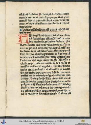 Quare iudicium timendum est propter reddendam rationem