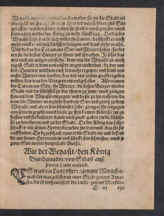 Wie der Weyasit/ den König Burchanadin/ von Sebast auß seinem Landt vertrieb.