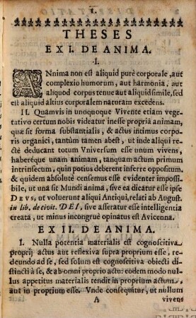 Theses Philosophicae De Anima