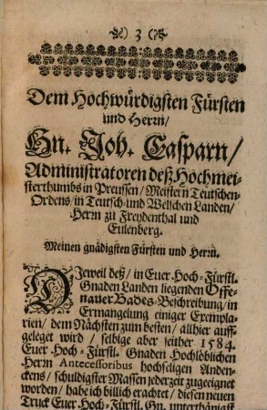 Offenauer Bades Beschreibung : [Johann Daniel Horstius]