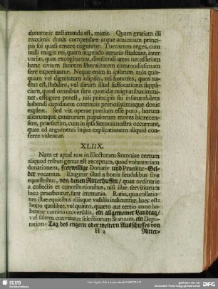 XLIIX. Praesent .- Gelder in Saxonia