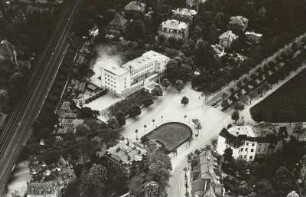 Dresden-Strehlen. Strehlener Platz und Umgebung. Luftbild-Schrägaufnahme von Südwest