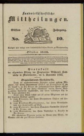 Eilfter Jahrgang. No.10.